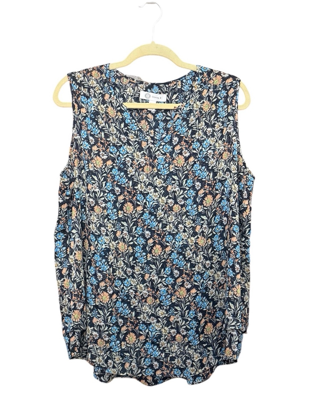 Cristina B Floral Sleeveless Tank – Size Large 🌸